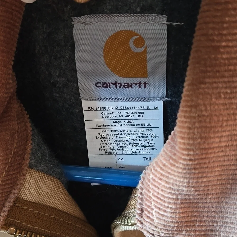 Vintage Never Worn 2002 With Tags Carhartt Blanket Lined Jacket Mens 44 Tall